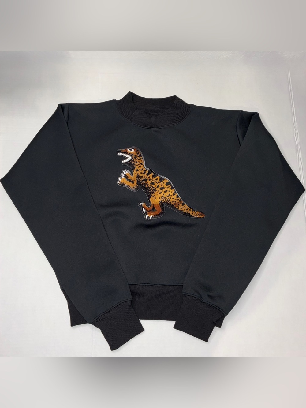 Noli - Black W/ Dinosaur Sequin Patch Crewneck Sweatshirt